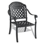 ZUN Cast Aluminum Patio Dining Chair 4PCS With Black Frame and Cushions In Random Colors W171091757