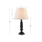 ZUN Black Faceted Table Lamp 24.25"H B035122358