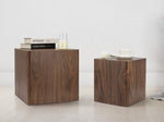 ZUN MDF Nesting table/side table/coffee table/end table for living room,office,bedroom Walnut, set of 2 W87657413