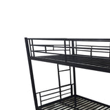 ZUN Bunk Bed Twin Over Twin Size with Ladder and high Guardrail, Able to Split, Metal Bunk Bed, Storage W1935140545