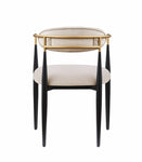 ZUN Modern Contemporary 2pcs Side Chairs Taupe Fabric Upholstered Ultra Stylish Chairs Set B011139605