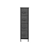 ZUN Narrow Dresser, Vertical Storage Unit With 4 Fabric Drawers, Metal Frame, Slim Storage Tower, 7.9” 46805734