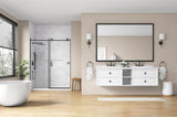 ZUN 60in. W x 48 in. H Metal Framed Bathroom for Wall, X Inch Rectangle, Bathroom Vanity W1272113401