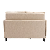 ZUN COOLMORE Convertible Sleeper Sofa Bed, Modern Velvet Loveseat Couch with Pull Out Bed, Small Love W153969848