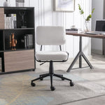 ZUN Corduroy Desk Chair Task Chair Home Office Chair Adjustable Height, Swivel Rolling Chair with Wheels W143966979