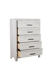 ZUN Denver Modern Style 5-Drawer Chest Made with Wood in Gray B009P152659