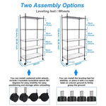 ZUN 5 Tier Shelf Wire Shelving Unit, NSF Heavy Duty Wire Shelf Metal Large Storage Shelves Height W155065925