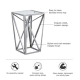 ZUN Angular Mirror Accent Table B03548819