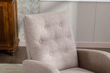 ZUN High Back Rocking Chair Nursery Chair .Comfortable Rocker Fabric Padded Seat .Modern High Back W153982358