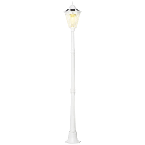 ZUN 77" Solar Lamp Post Light, Waterproof Aluminum Outdoor Vintage Street Lamp, Motion Activated Sensor W2225142612