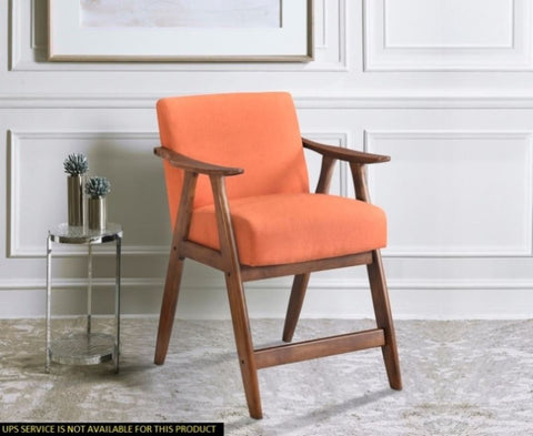 ZUN Contemporary Design 1pc Counter Height Chair Stylish Durable Wooden Orange Color Fabric Upholstery B011127370