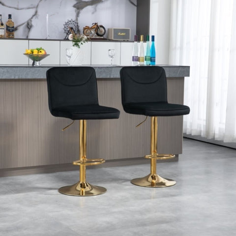 ZUN COOLMORE Bar Stools with Back and Footrest Counter Height Dining Chairs 2PC/SET W395P144023