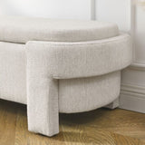 ZUN Linen Fabric Upholstered Bench with Large Storage Space for the Living Room, Entryway and W48790040