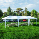 ZUN 10x30' Wedding Party Canopy Tent Outdoor Gazebo with 5 Removable Sidewalls W121270356