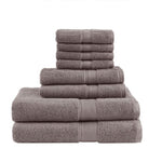 ZUN 100% Cotton 8 Piece Antimicrobial Towel Set B03599317