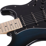 ZUN ST Stylish Electric Guitar with Black Pickguard Dark Blue 51696693