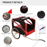 ZUN Outdoor Heavy Duty Foldable Utility Pet Stroller Dog Carriers Bicycle Trailer W1364138519