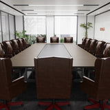 ZUN 330LBS Executive Office Chair, Ergonomic Design High Back Reclining Comfortable Desk Chair - Brown W1550115019