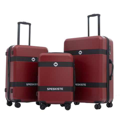 ZUN Luggage Sets New Model Expandable ABS+PC 3 Piece Sets with Spinner Wheels Lightweight TSA Lock W1689110832