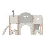 ZUN Kids Slide Playset Structure 9 in 1, Freestanding Spaceship Set with Slide, Arch Tunnel, Ring Toss, PP319755AAH