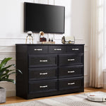 ZUN Bedroom dresser, 9 drawer long dresser with antique handles, wood chest of drawers for kids room, W1162116815