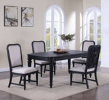 ZUN Beautiful Traditional 2pc Dark Brown Finish Gray Upholstered Fabric Seat Back Cushion Dining Chair B011P165074