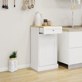 ZUN One Drawers and One-Compartment Tilt-Out Trash Cabinet Kitchen Trash Cabinet-White W1120127324