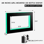 ZUN 35"LED Light Liquor Bottle Display Shelf Home Commercial Bar 97253118