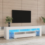 ZUN Living Room Furniture TV Stand Cabinet with 2 Drawers & 2 open shelves,20-color RGB LED lights with W33133139