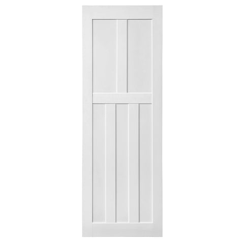 ZUN CRAZY ELF 24" x 80" Five Panel Real Primed Door Slab, DIY Panel Door, Modern Interior Barn Door, W936104287