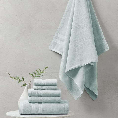 ZUN 100% Cotton Feather Touch Antimicrobial Towel 6 Piece Set B03595632