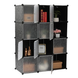 ZUN Cube Storage 12-Cube Closet Organizer Storage Shelves Cubes Organizer DIY Closet Cabinet with Doors 40276401