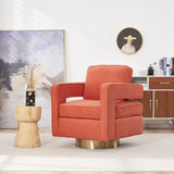 ZUN Swivel Barrel Chair for Living Room,360 Degree Swivel Club Modern Accent Single Sofa Chair, Small W1361134674