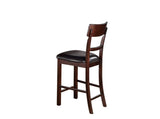 ZUN Set of 2 Chairs Dining Room Furniture Dark Brown Cushioned Solid wood Counter Height Chairs HS00F1207-ID-AHD