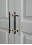 ZUN T Bar Drawer Knobs Closet Pulls Kitchen Cabinet Door Handles Black Gold 08176915