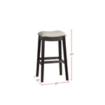 ZUN Grey PU Upholstery Bar Stool, Set of 2 SR011819