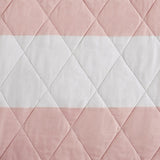 ZUN Cotton Cabana Stripe Reversible Quilt Set with Rainbow Reverse B035100437