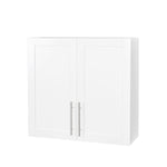 ZUN Stackable Wall Mounted Storage Cabinet, 11.81 "D x 31.50"W x 29.92 "H, White W33167277