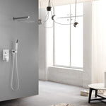 ZUN 10 inch Shower Head Bathroom Luxury Rain Mixer Shower Complete Combo Set Wall Mounted W127255558