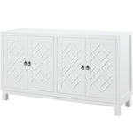 ZUN TREXM Large Storage Space Sideboard, 4 Door Buffet Cabinet with Pull Ring Handles for Living Room, WF304838AAK