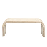 ZUN TREXM Minimalist Coffee Table with Curved Art Deco Design for Living Room or Dining Room WF317095AAD