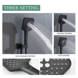 ZUN Shower Faucet Set, with Handheld Shower and Rainfall Shower Head Combination Set Wall Mounted Shower W121983532