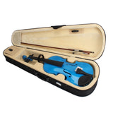 ZUN New 4/4 Acoustic Violin Case Bow Rosin Dark Blue 05020187