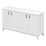 ZUN TREXM Sideboard with 4 Door Large Storage Buffet with Adjustable Shelves and Metal Handles for WF310444AAK