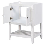 ZUN 24" Bathroom Vanity Base Only, Soild Wood Frame, Bathroom Storage Cabinet with Doors and Open Shelf, WF287735AAK