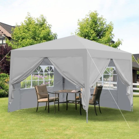 ZUN Outdoor 10 x 10 Ft Pop Up Gazebo Canopy with Removable, 2 pcs with Zipper,2 pcs 99366481