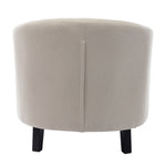 ZUN linen Fabric Tufted Barrel ChairTub Chair for Living Room Bedroom Club Chairs WF212660AAD