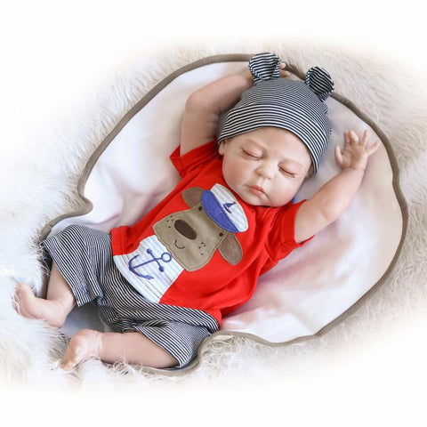 ZUN 23" Cute Full Simulation Silicone Baby Body Reborn Baby Doll 96137915