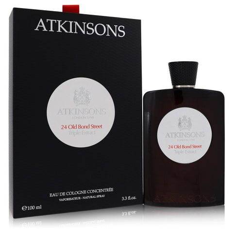 24 Old Bond Street Triple Extract by Atkinsons Eau De Cologne Concentree Spray 3.3 oz for Men FX-529909