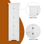 ZUN Tall Storage Cabinet with Doors and 4 Shelves for Living Room, Kitchen, Office, Bedroom, Bathroom, W1693111249